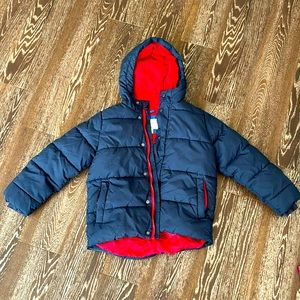 Like new puffy blue and red BOYS size small (10/12) jacket